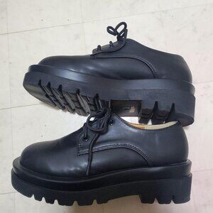 SPINNS lace up shoes Black chunky platform
